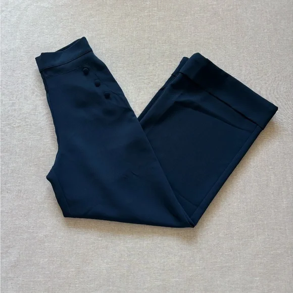 Forever 21 navy blue sailor pants. - Picture 3 of 10
